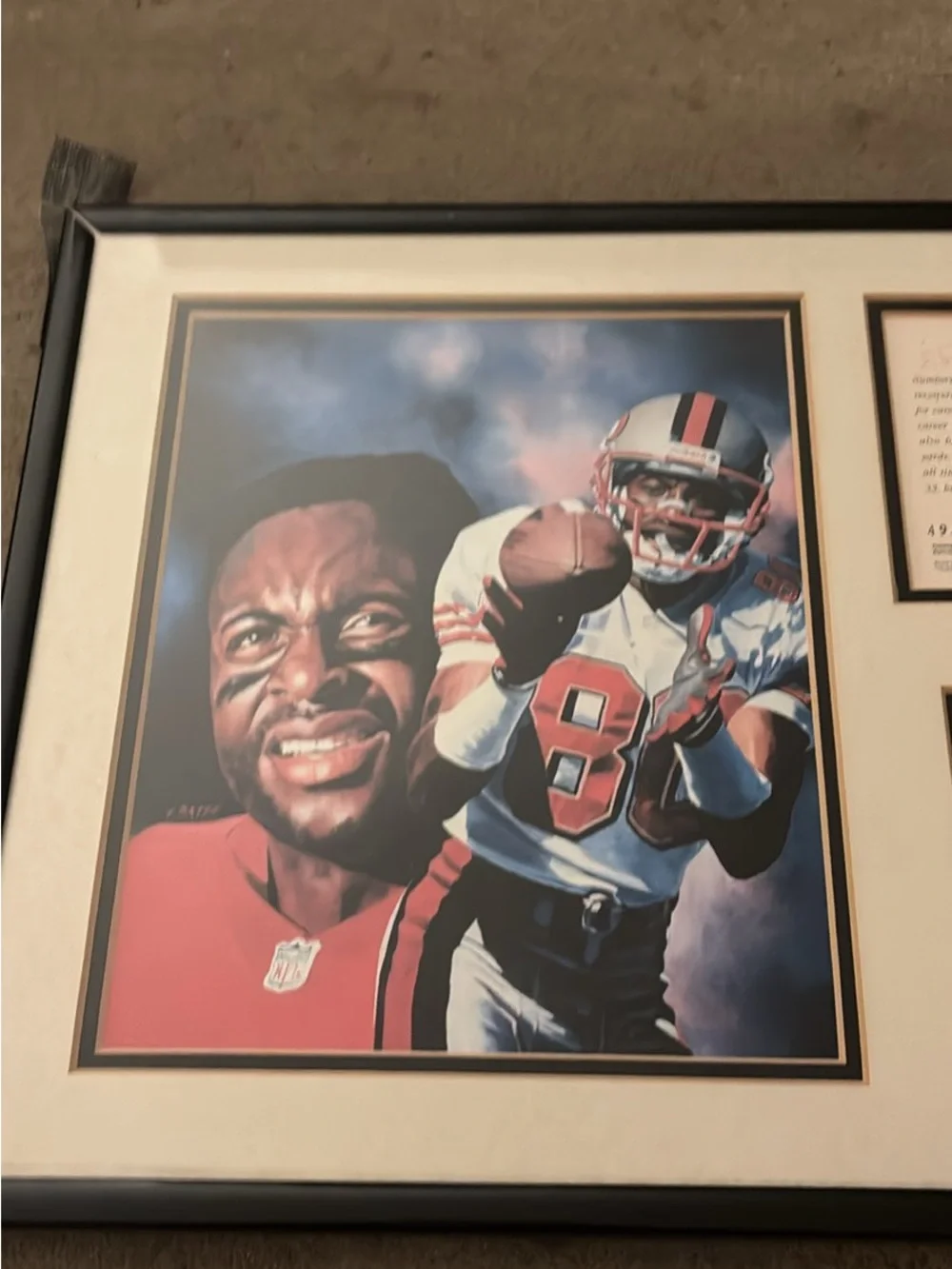Jerry Rice Numbered Print Thomas Bates Limited Edition KRSI Collectibles 11 X 14